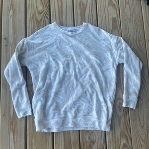 Athleta Chakra Floral Bluff Grey Balance Printed Pullover Sweatshirt S Active